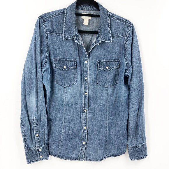Levi's Tops - Levis Denim Long Sleeve Shirt XL